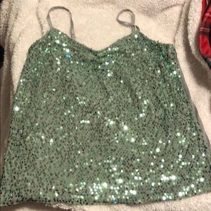 Green Sequined Cami